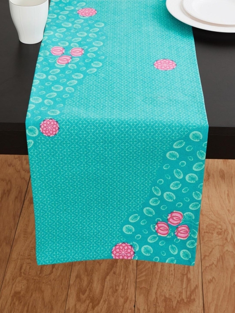 

Home Centre Multicoloured Kalhara Lotus Printed Cotton Table Runner, Multi