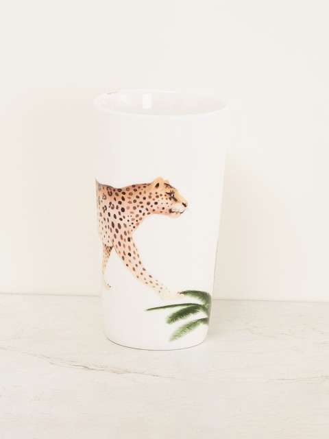 

Home Centre White & Biege Printed Ceramic Tumbler