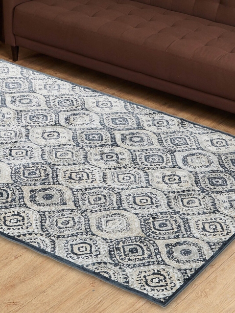 

Home Centre Beige & Black Printed Burnish Viscose Jacquard Carpet