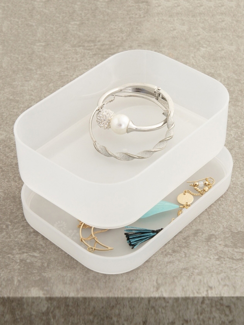 

Home Centre Transparent Solid Regan Stackable Storage Boxes With Lid