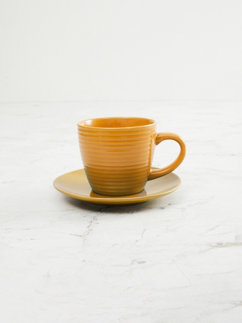 

Home Centre Yellow Solid Stoneware Cups Set