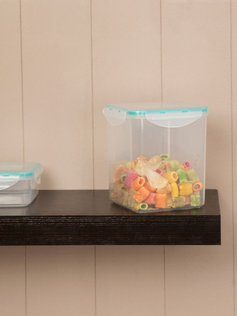 

Home Centre Transparent & Blue Solid Storage Container 2700 ml