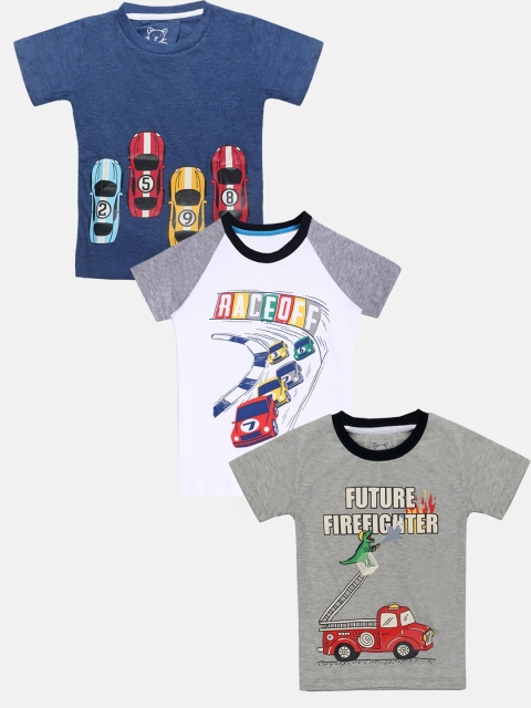 

Lazy Shark Boys Multicoloured Pack of 3 Printed T-shirt, Multi