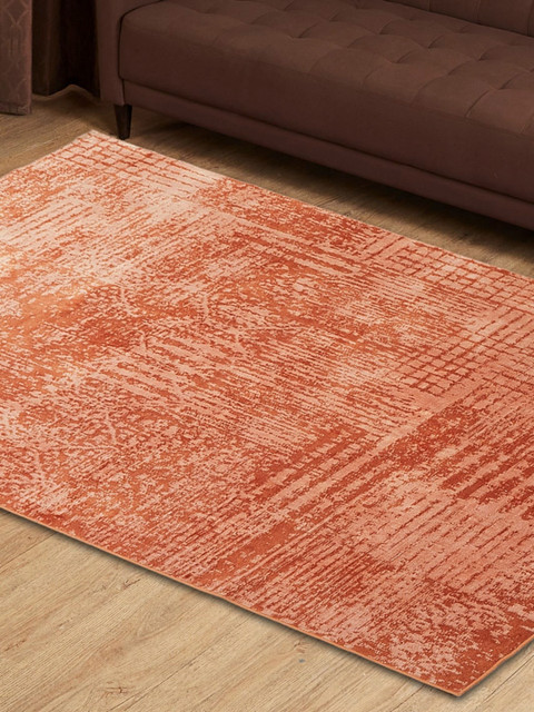 

Home Centre Orange Burnish Viscose Jacquard Anti-Skid Carpet