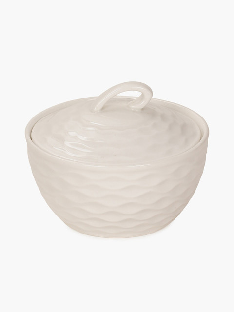 

Home Centre Off-White Brook Porcelain Sugar Pot