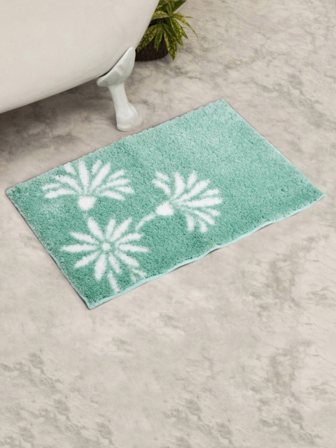 

Home Centre Green & White Printed Anti-Skid Bath Mat