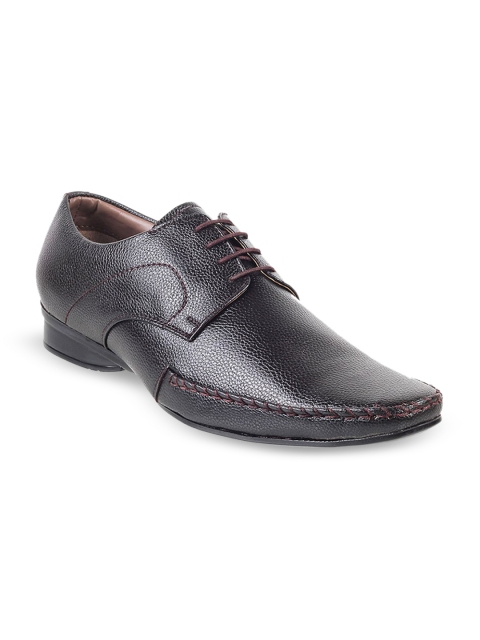 

WALKWAY Men Brown Solid Formal Derbys