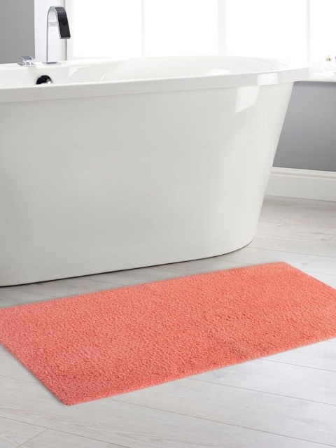 

Home Centre Peach-Coloured Colour Connect Solid Rectangular Bath Rug
