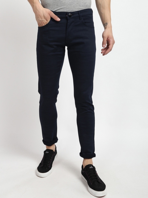 

V2 Value & Variety Men Navy Blue Slim Fit Chinos Trousers