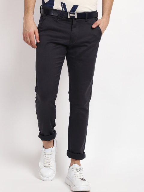 

V2 Value & Variety Men Charcoal Grey Slim Fit Regular Trousers