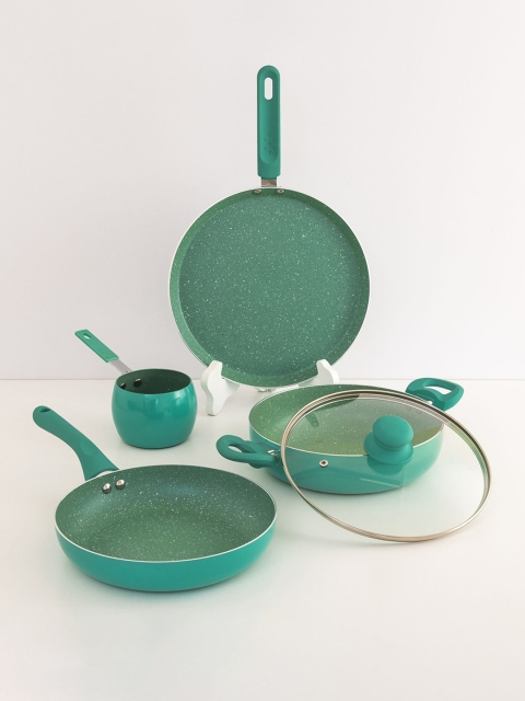 

Home Centre Set Of 5 Blue Delight Merlon Non-Stick Cookware Set