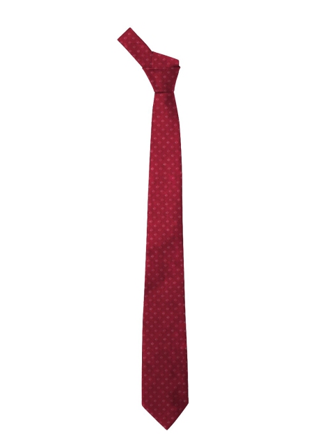 

Blacksmith Red & Off-White Woven Design Broad Tie