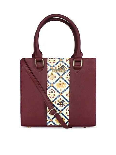 

IMARS Maroon Printed Handheld Bag