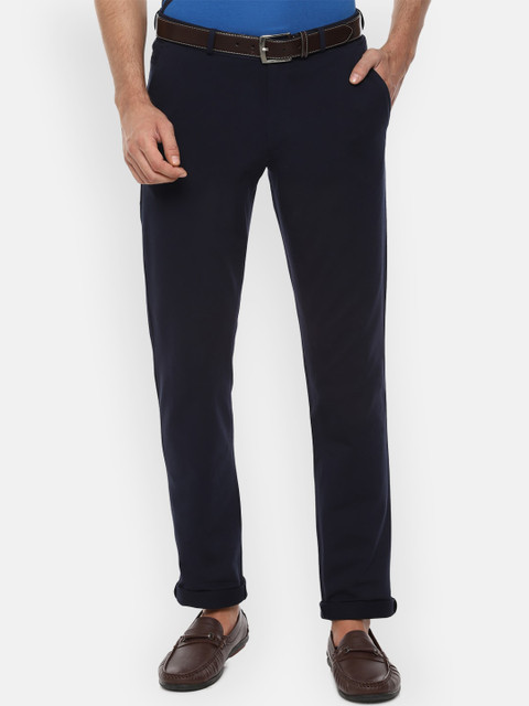 

Louis Philippe Sport Men Navy Blue Slim Fit Solid Regular Trousers