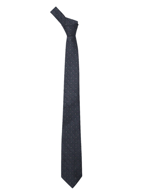 

Blacksmith Grey & Off-White Woven Design Broad Tie