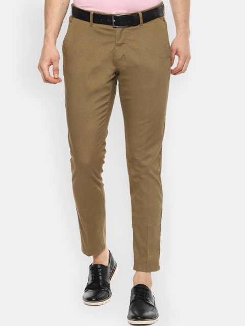 

Louis Philippe Sport Men Olive Brown Slim Fit Solid Chinos