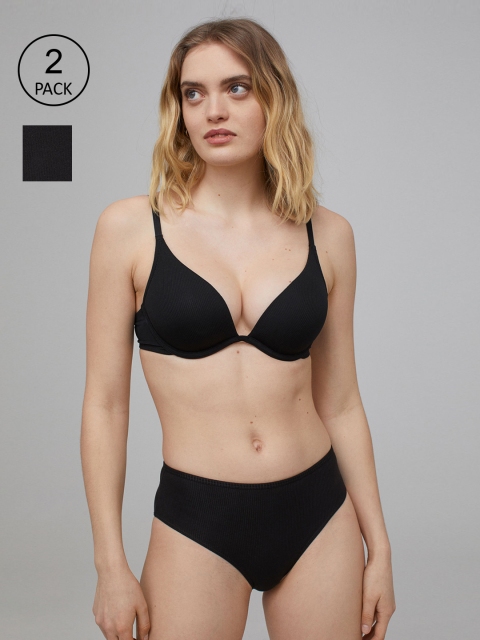 

H&M Black 2-Pack High Leg Hipster Briefs