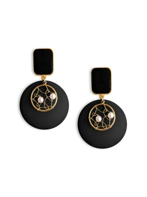 

Foxy Sperks Black Contemporary Drop Earrings