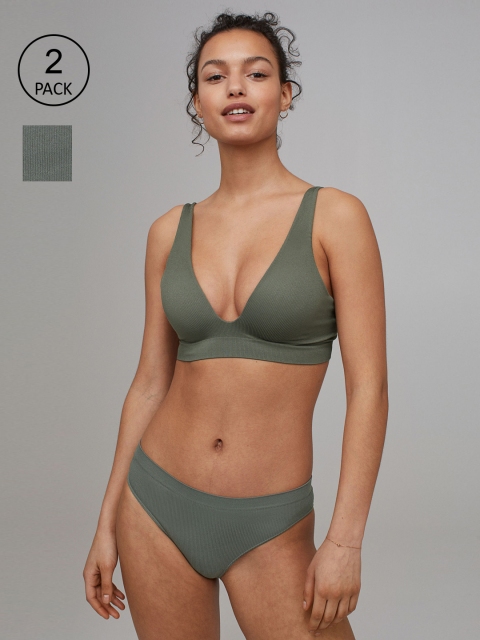 

H&M Green 2-Pack Seamless Briefs