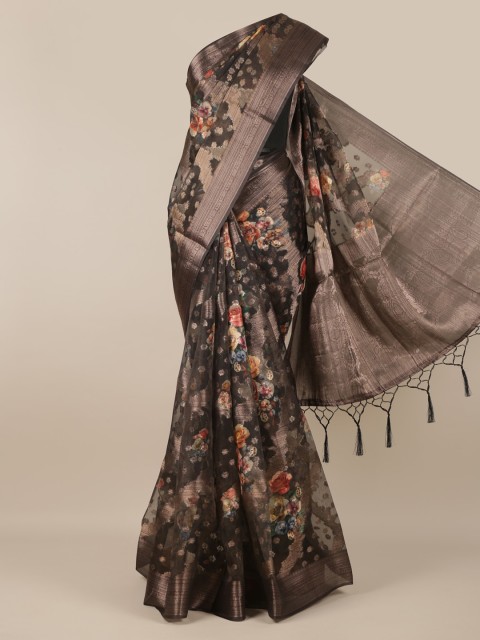 

Pothys Brown Woven Design Tissue Saree