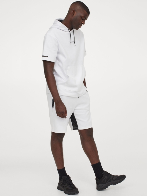 

H&M Men White Solid Regular Fit Sports Shorts