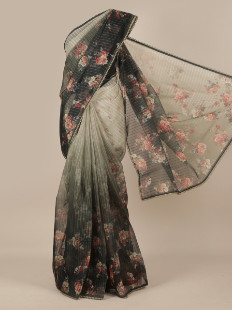 

Pothys Grey & Black Jute Silk Printed Saree