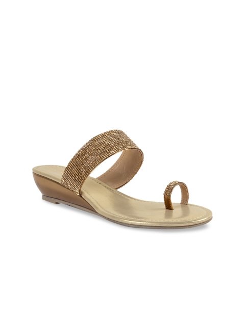 

Vanilla Moon Women Gold-Toned Embellished Wedges