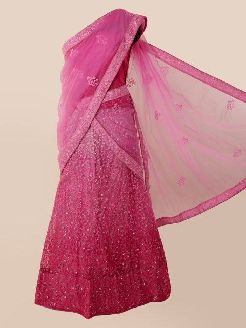 

Pothys Pink Embroidered Net Saree