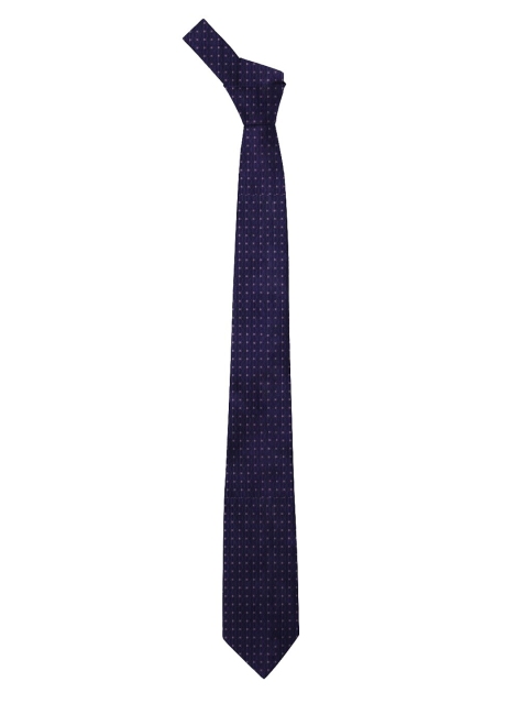 

Blacksmith Navy Blue & Purple Woven Design Broad Tie