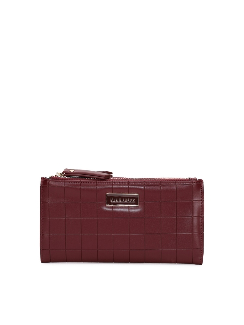 

Van Heusen Maroon Checked Two Fold Wallet