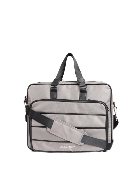 

THE ASSEMBLY Unisex Grey & White 15 Inch Solid Laptop Bag