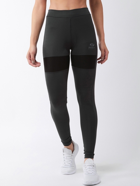 

Masch Sports Women Grey & Black Solid Rapid Dry Tights