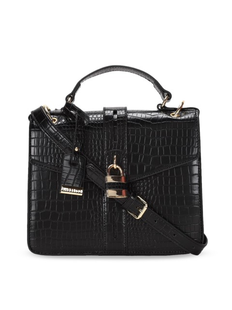 

Van Heusen Black Textured Satchel