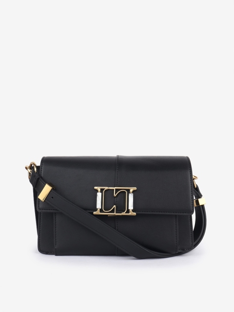 

LYN Black Solid Sling Bag