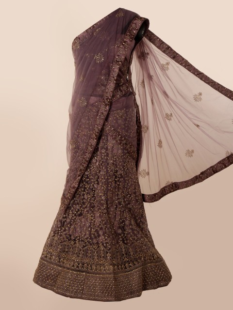 

Pothys Brown Embellished Net Saree