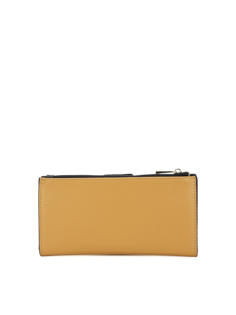 

Van Heusen Woman Yellow & Blue Textured Two Fold Wallet
