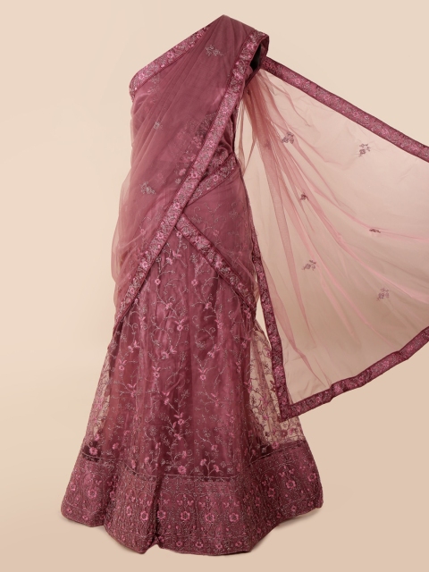 

Pothys Purple Embellished Net Saree