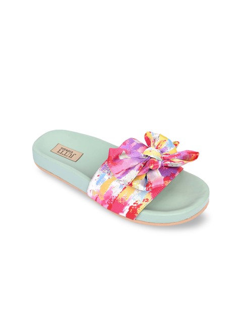 

Jutti Express Women Green Printed Sliders