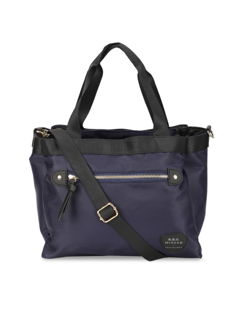 

Van Heusen Woman Navy Blue Solid Handheld Bag
