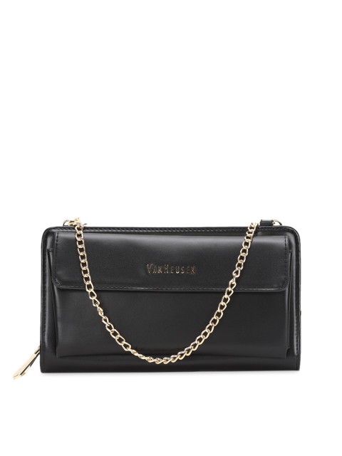 

Van Heusen Black Solid Sling Bag