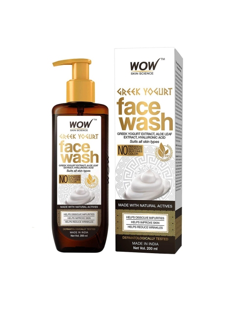 

WOW SKIN SCIENCE Unisex Greek Yoghurt Face Wash 200 ml, Brown