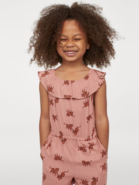 

H&M Girls Pink Patterned Playsuit