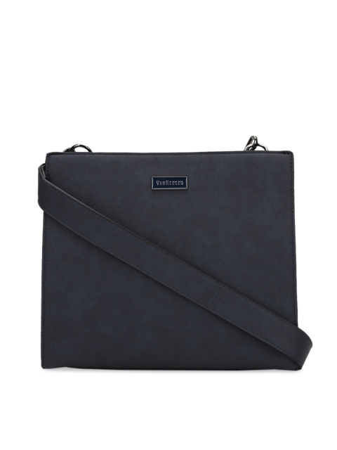 

Van Heusen Navy Blue Solid Sling Bag