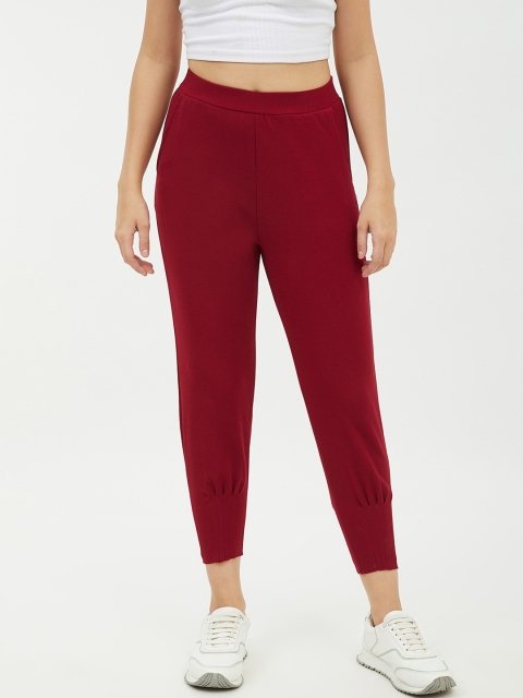 

StyleStone Women Maroon Regular Fit Solid Joggers