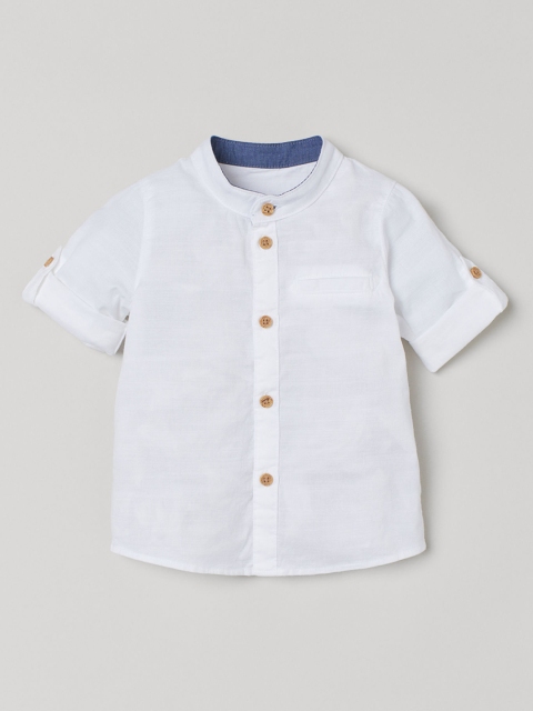 

H&M Boys White Grandad Shirt