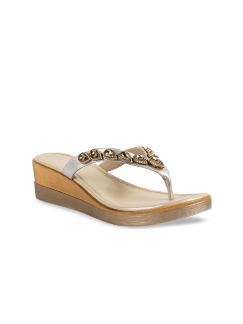 

Vanilla Moon Women Gold-Toned Embellished Wedges
