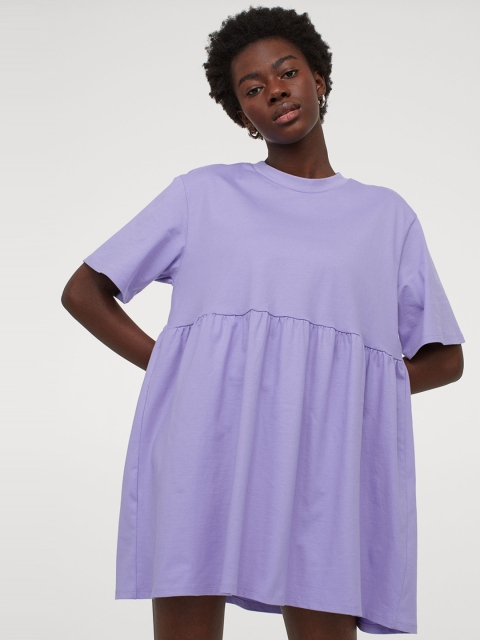 

H&M Women Purple Straight Dress