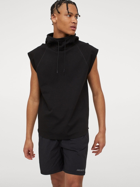 

H&M Men Black Solid Outdoor Shorts
