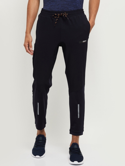 

max Men Navy Blue Solid Joggers