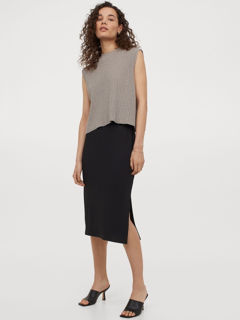 

H&M Black Ribbed Dress